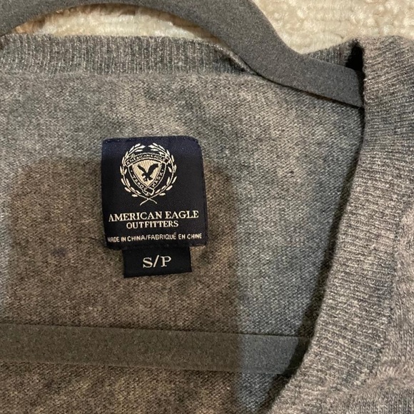 American Eagle Outfitters S/P Grey and Blue Sweater/Cardigan - Picture 4 of 4
